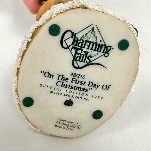 Vintage Fitz and Floyd Charming Tails On The First Day of Christmas Figurine - Picture 7 of 12
